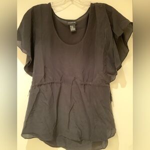 Central Park West - Women’s 100% Silk Blouse (black, size XS)